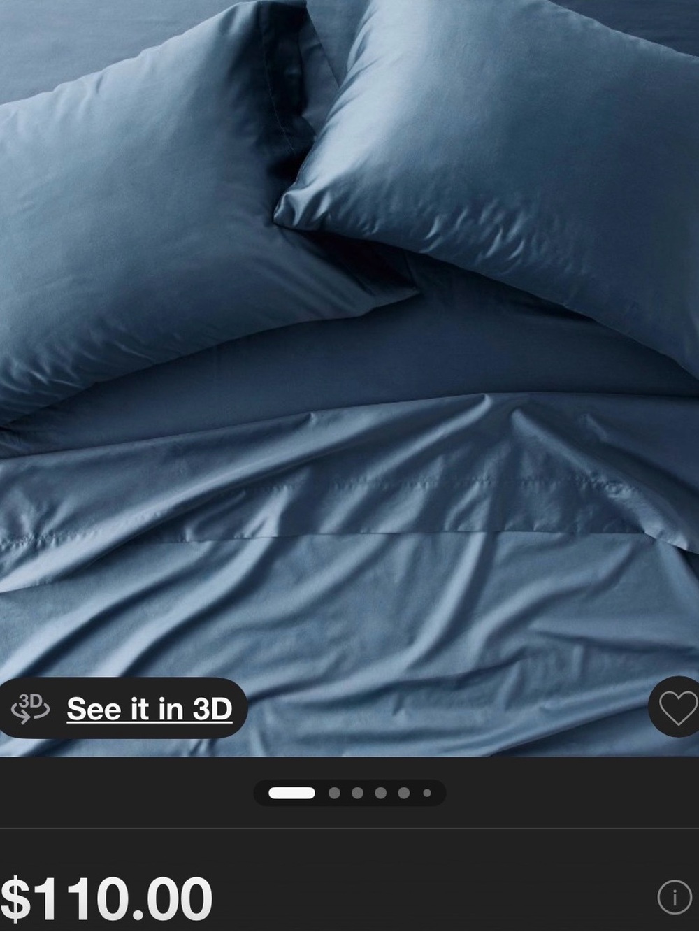 California King 600 Thread Count
Sateen Sheet Set in Dark Mineral Blue - Picture 5 of 5